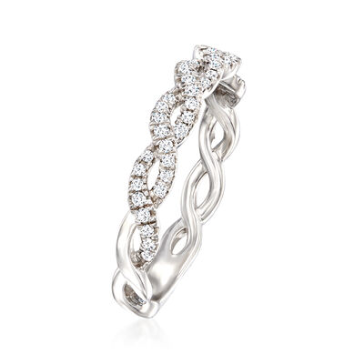 .25 ct. t.w. Diamond Twisted Ring in Sterling Silver