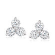 .50 ct. t.w. Diamond Three-Stone Earrings in 14kt White Gold