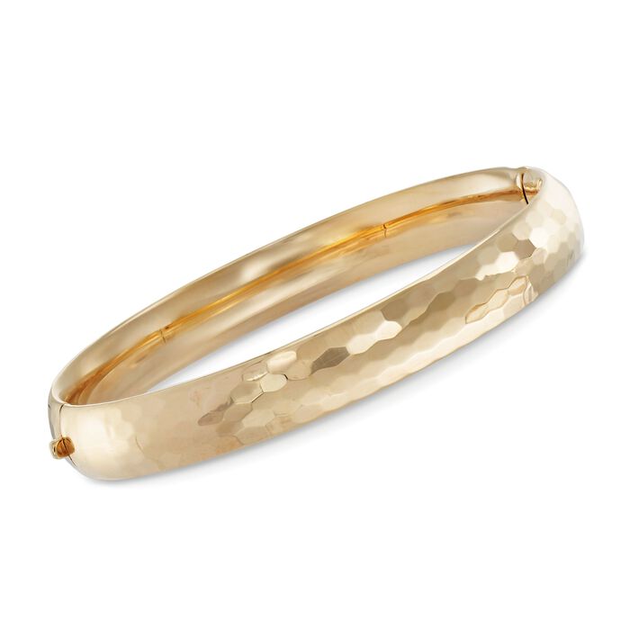 14kt Gold Over Sterling Silver Honeycomb Bangle Bracelet