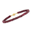 36.00 ct. t.w. Ruby Bead Bracelet with 14kt Yellow Gold Magnetic Clasp