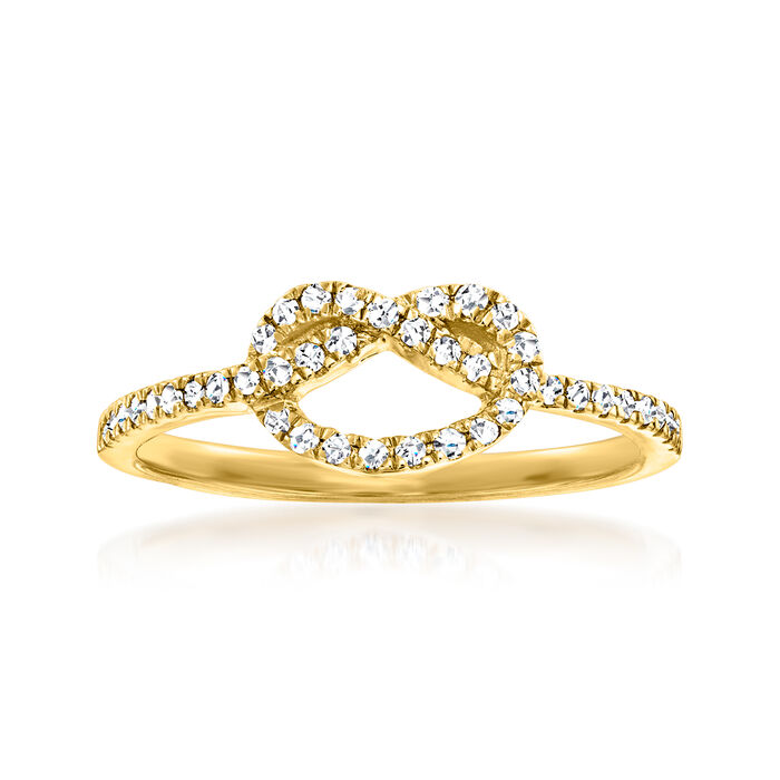 .20 ct. t.w. Diamond Knot Ring in 10kt Yellow Gold