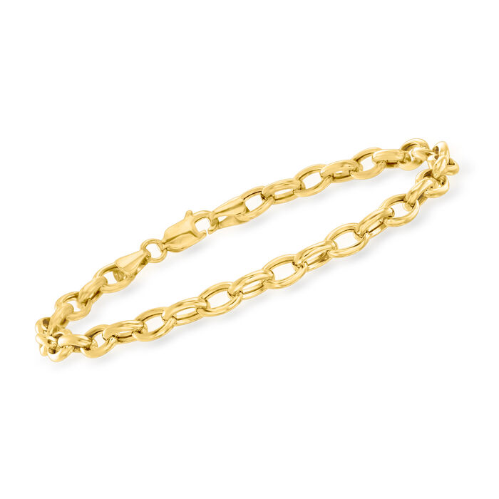 14kt Yellow Gold Rolo-Link Bracelet