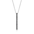 .17 ct. t.w. Black Diamond Bar Pendant Necklace in Sterling Silver