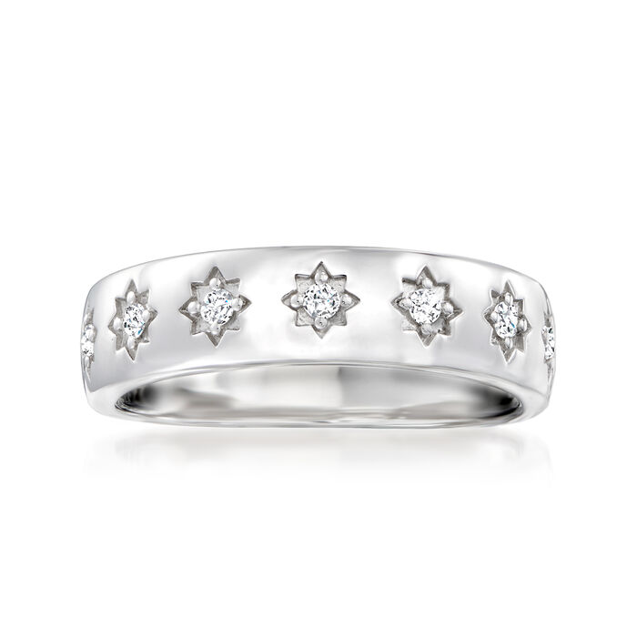 .12 ct. t.w. Diamond Star Ring in Sterling Silver