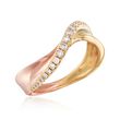 .23 ct. t.w. Diamond Curve Ring in 18kt Two-Tone Gold