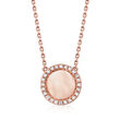 .16 ct. t.w. Diamond Single-Initial Circle Necklace in 14kt Rose Gold