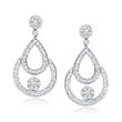 1.60 ct. t.w. Diamond Drop Earrings in 14kt White Gold