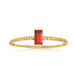 .30 Carat Garnet Beaded Ring in 14kt Yellow Gold