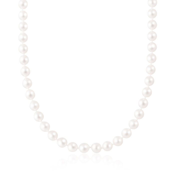 8.5-9mm Hanadama 'AAa' Cultured Akoya Pearl Necklace with 14kt Yellow Gold