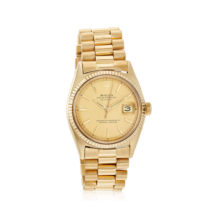 Pre-Owned Rolex Datejust Men's 36mm Automatic Watch in 18kt Yellow Gold