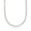 Italian Sterling Silver Mesh Necklace