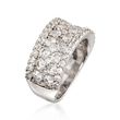 2.50 ct. t.w. CZ Multi-Row Ring in Sterling Silver