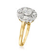C. 1960 Vintage .33 ct. t.w. Diamond Flower Ring in 14kt Two-Tone Gold
