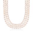 9-10mm Cultured Pearl Layered Necklace with Sterling Silver