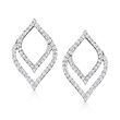 .40 ct. t.w. Diamond Double-Leaf Earrings in Sterling Silver