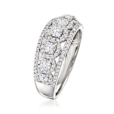 1.00 ct. t.w. Diamond Multi-Halo Ring in 14kt White Gold