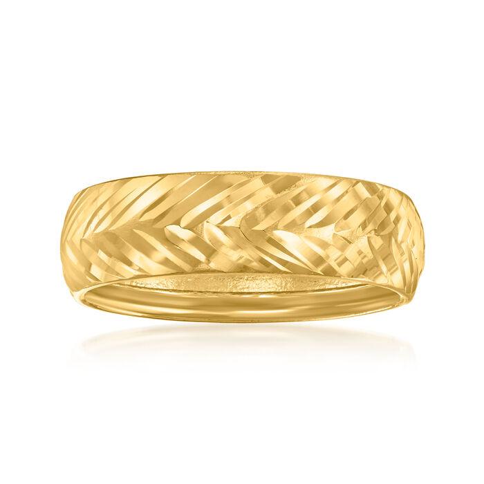 10kt Yellow Gold Chevron-Pattern Ring