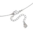 Swarovski Crystal &quot;Sparkling Dancing Flower&quot; Clear Crystal Necklace in Silvertone