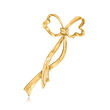 C. 1980 Vintage Tiffany Jewelry 18kt Yellow Gold Bow Pin