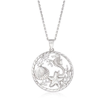 Sterling Silver Sea Life Pendant Necklace Gift
