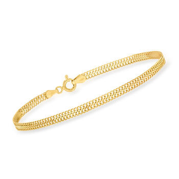 Italian 18kt Yellow Gold Bismark-Link Bracelet