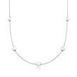 Mikimoto 7.5-5.5mm A+ Akoya Pearl Adjustable Station Necklace in 18kt White Gold
