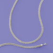 14kt White Gold Wheat-Link Bracelet
