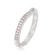 Gabriel Designs .20 ct. t.w. Diamond Curved Wedding Band in 14kt White Gold