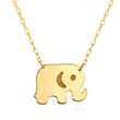 14kt Yellow Gold Baby Elephant Necklace