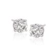3.80 ct. t.w. Synthetic Moissanite Stud Earrings in 14kt White Gold