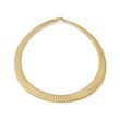 Italian 18kt Yellow Gold Graduated Mesh Omega Necklace