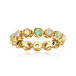 Opal Eternity Band in 18kt Gold Over Sterling