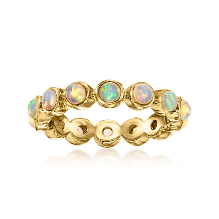 Opal Eternity Band in 18kt Gold Over Sterling