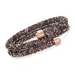 Swarovski Crystal &quot;Crystaldust&quot; Multicolored Crystal Coil Bracelet in Rose Gold Plate