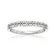 .25 ct. t.w. Baguette and Round Diamond Two-Row Ring in 14kt White Gold
