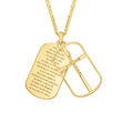 Men's 14kt Yellow Gold Curb-Link &quot;Lord's Prayer&quot; Pendant Necklace