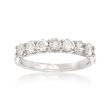 1.00 ct. t.w. Diamond Seven-Stone Wedding Ring in 14kt White Gold