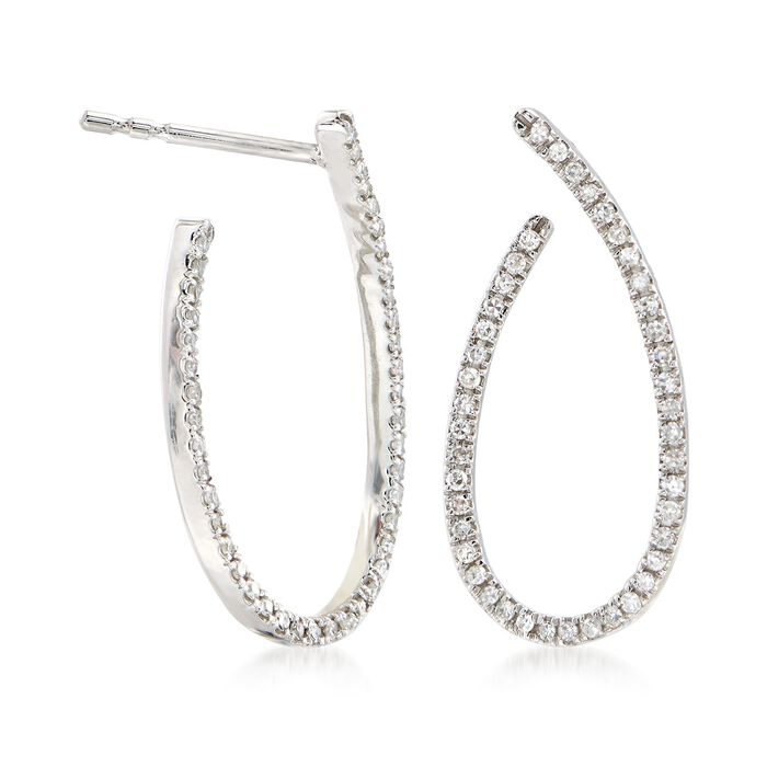 .25 ct. t.w. Diamond Forward-Facing Hoop Earrings
