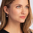 Italian Pink Opal and 1.60 ct. t.w. Ruby Drop Earrings in 14kt Yellow Gold