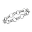 1.50 ct. t.w. Diamond Circle and Bar Bracelet in Sterling Silver