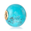 16-16.5mm Turquoise Bead Pendant in 14kt Yellow Gold