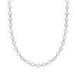 20.00 ct. t.w. CZ Station Necklace in Sterling Silver