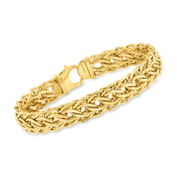 Italian 14kt Yellow Gold Cestina Link Bracelet | Ross-Simons
