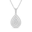 1.50 ct. t.w. Diamond Teardrop Pendant Necklace in 14kt White Gold