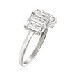 2.60 ct. t.w. CZ Five-Stone Ring in Sterling Silver