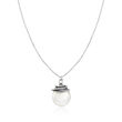 13mm Cultured Coin Pearl Necklace in Sterling Silver