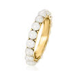 3.5mm Cultured Pearl Eternity Band in 18kt Gold Over Sterling
