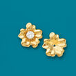 14kt Yellow Gold Flower Petal Earring Jackets