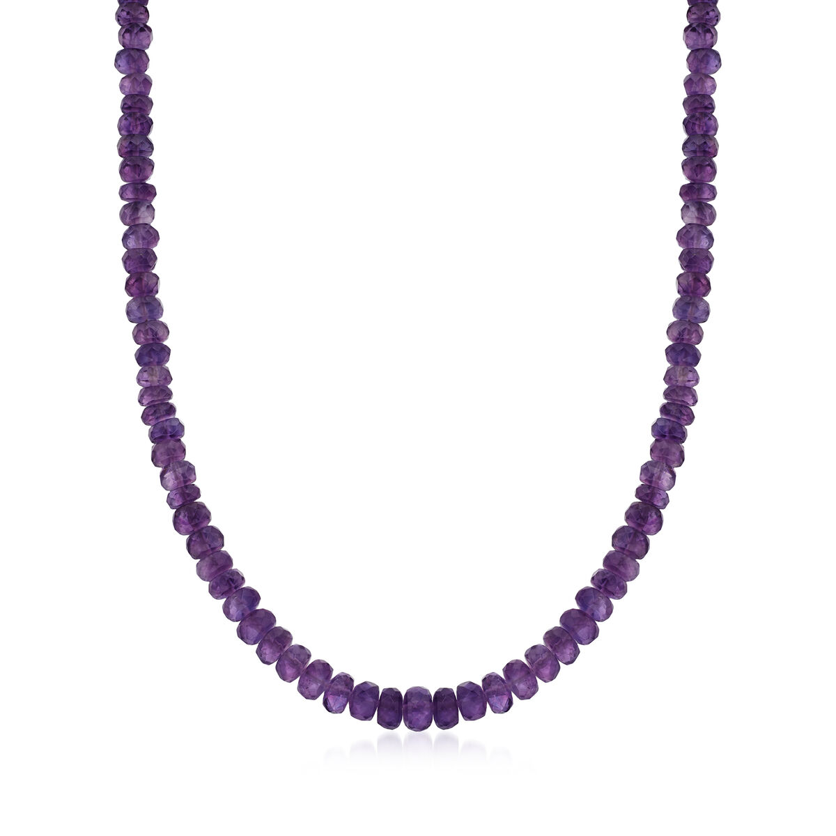 Amethyst Bead Necklace with Sterling Silver | Ross-Simons