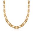 14kt Yellow Gold Byzantine and Double-Link Necklace